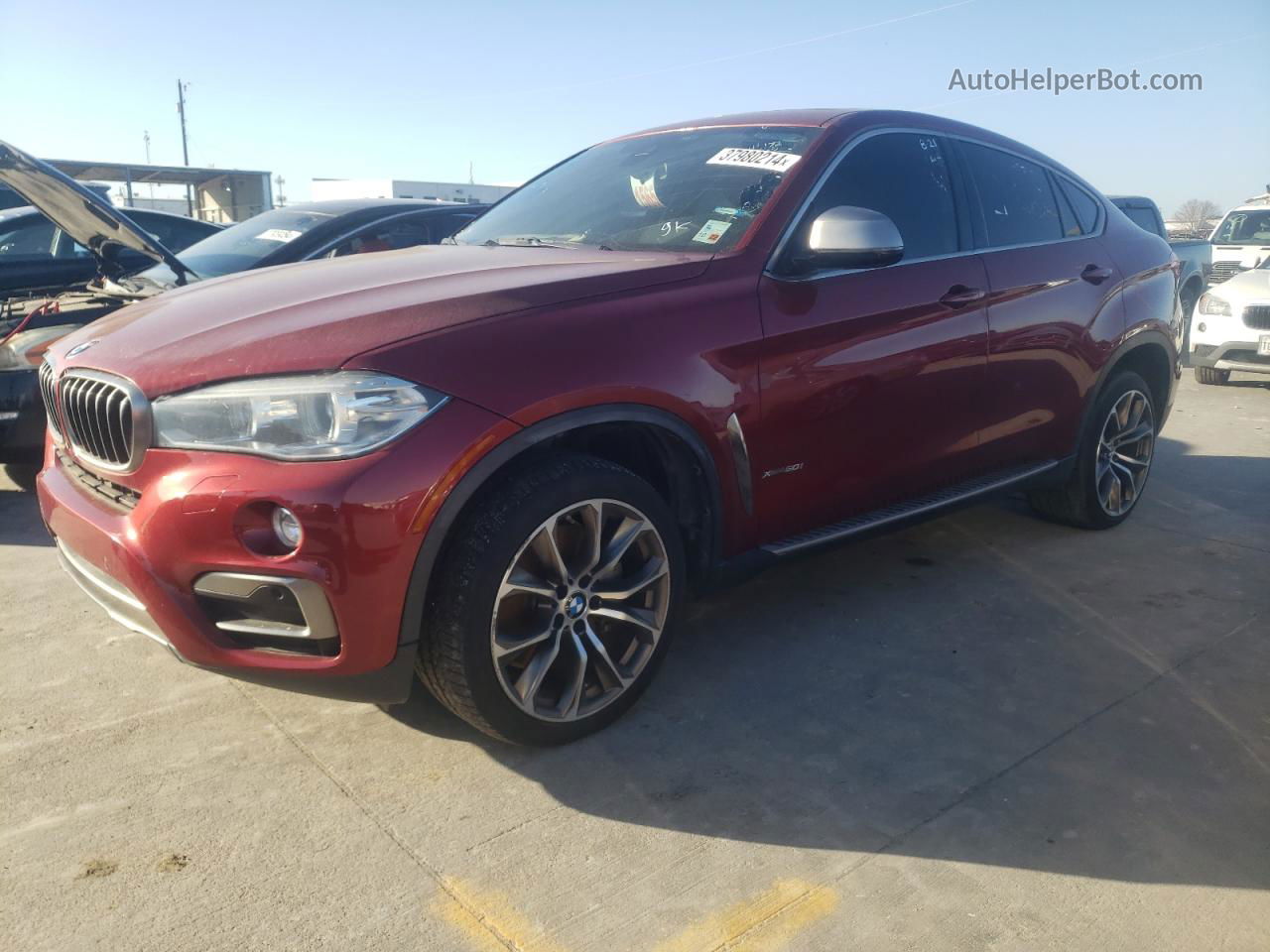 2016 Bmw X6 Xdrive50i Burgundy vin: 5UXKU6C59G0R33931