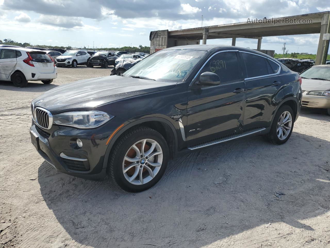 2016 Bmw X6 Xdrive50i Black vin: 5UXKU6C5XG0R33646