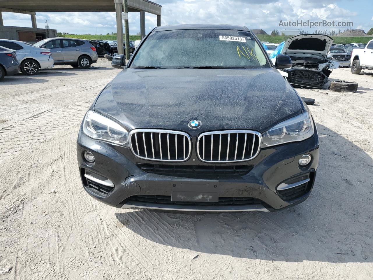 2016 Bmw X6 Xdrive50i Black vin: 5UXKU6C5XG0R33646