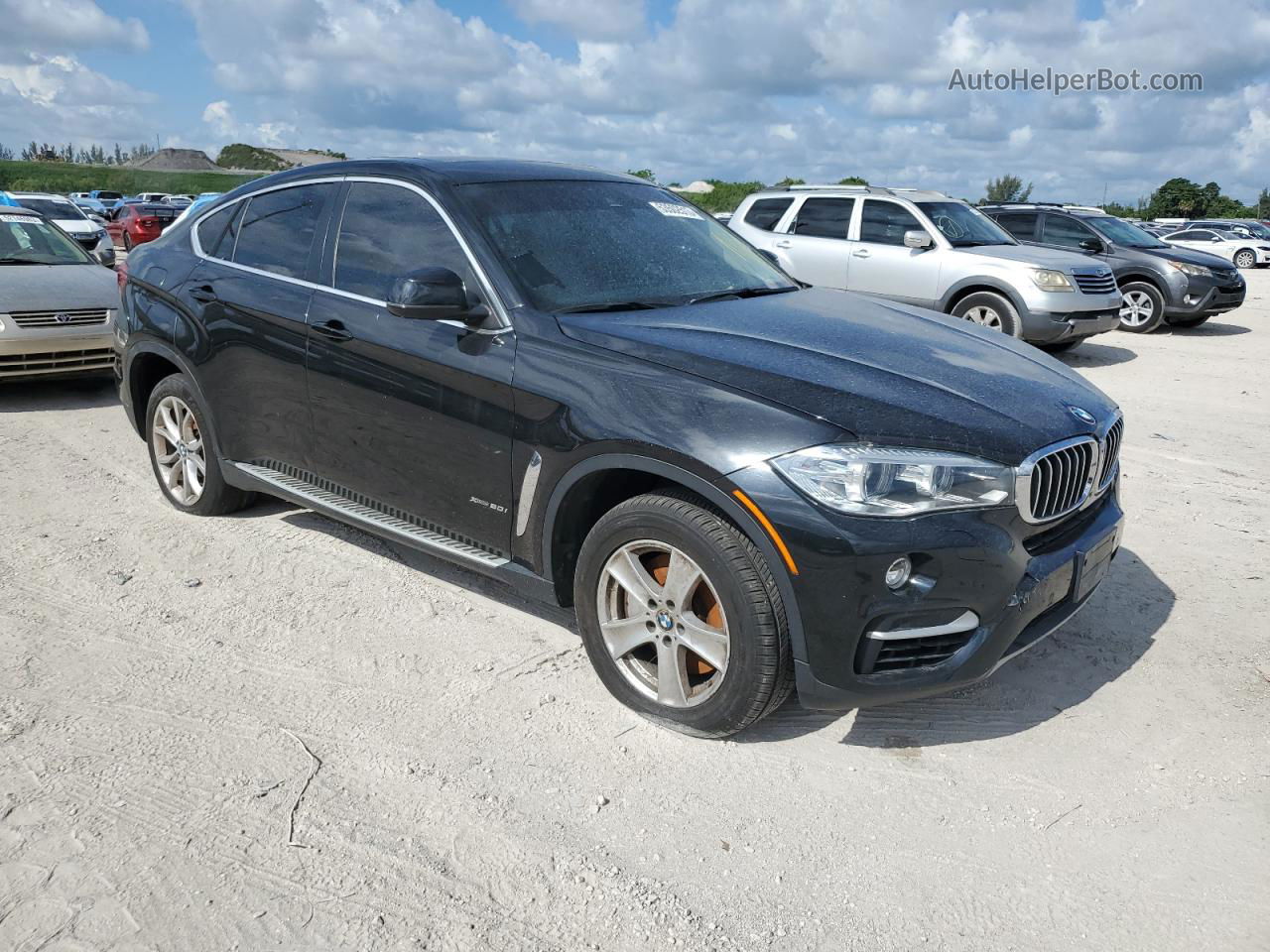 2016 Bmw X6 Xdrive50i Black vin: 5UXKU6C5XG0R33646