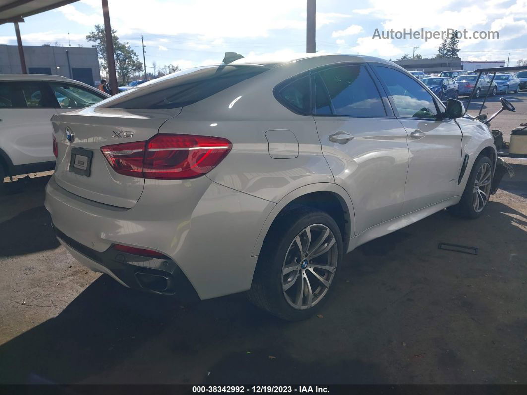 2016 Bmw X6 Xdrive50i White vin: 5UXKU6C5XG0R33923