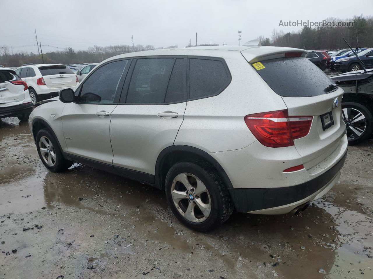 2011 Bmw X3 Xdrive28i Silver vin: 5UXWX5C50BL706251