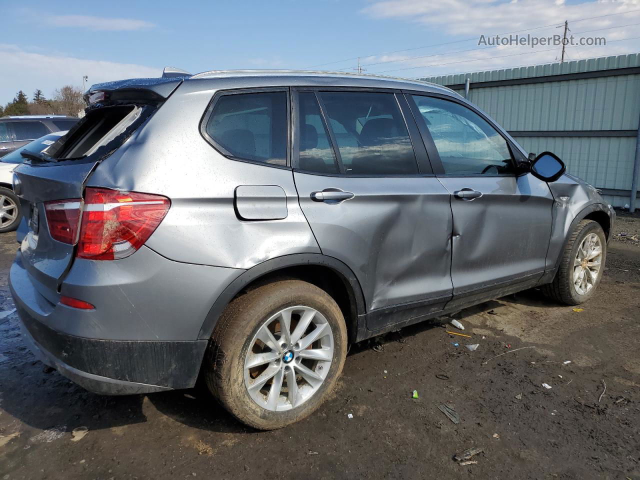 2011 Bmw X3 Xdrive28i Gray vin: 5UXWX5C50BL706931