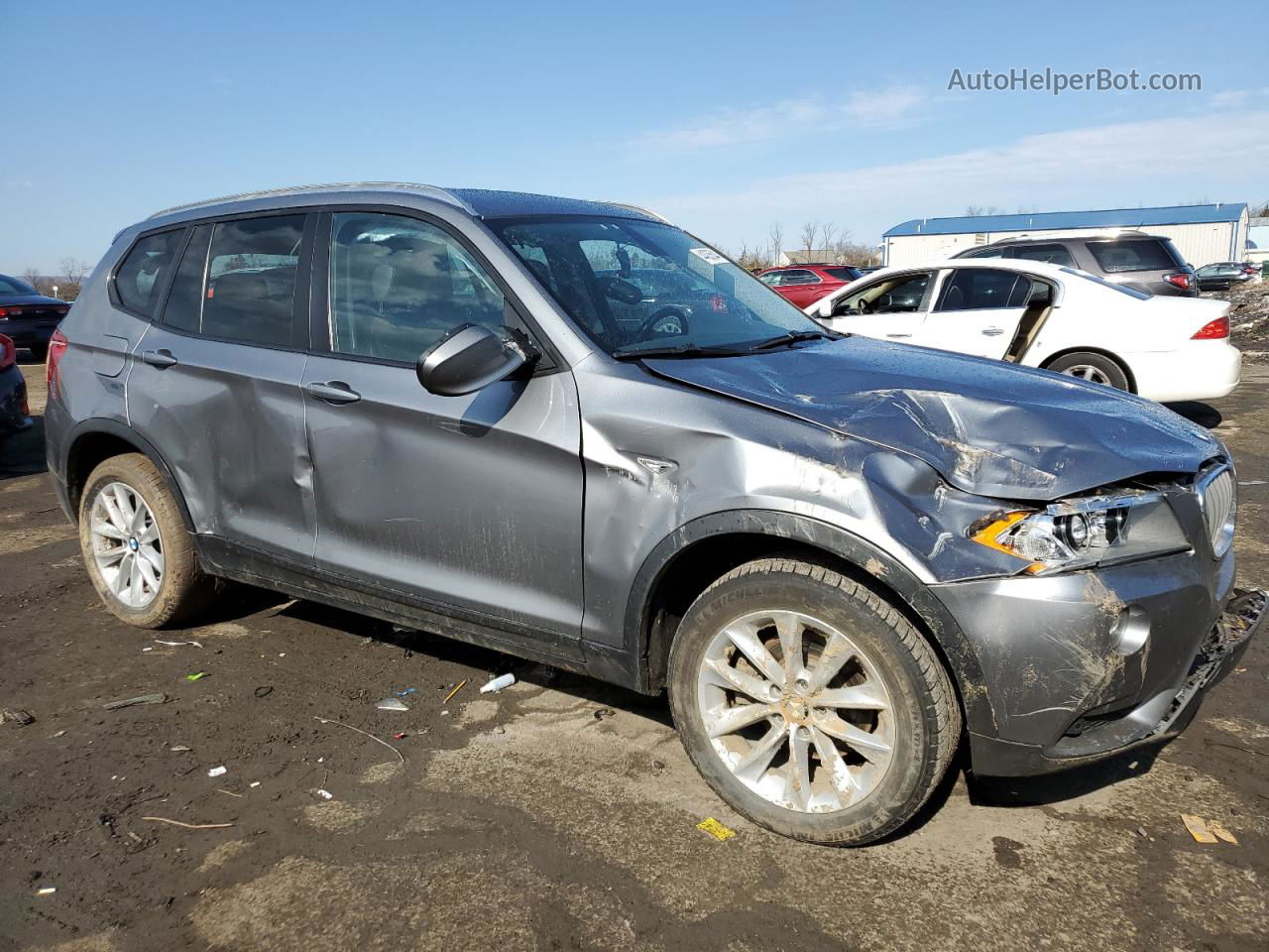 2011 Bmw X3 Xdrive28i Gray vin: 5UXWX5C50BL706931