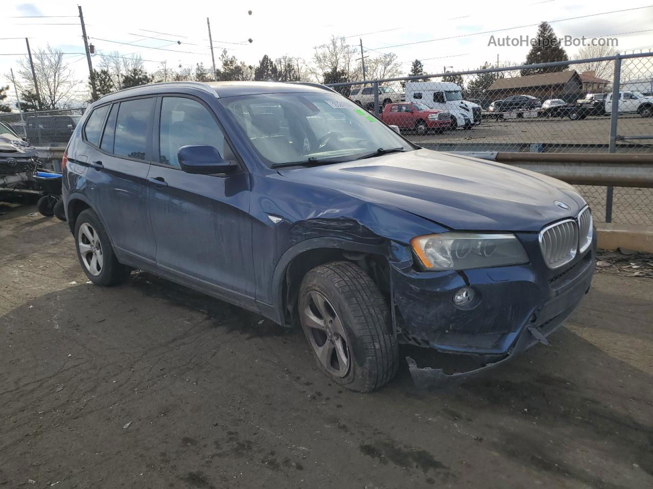 2011 Bmw X3 Xdrive28i Blue vin: 5UXWX5C51BL704735