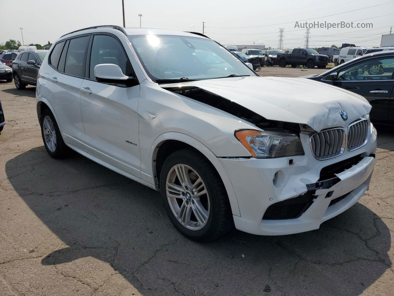 2011 Bmw X3 Xdrive28i White vin: 5UXWX5C51BL706792