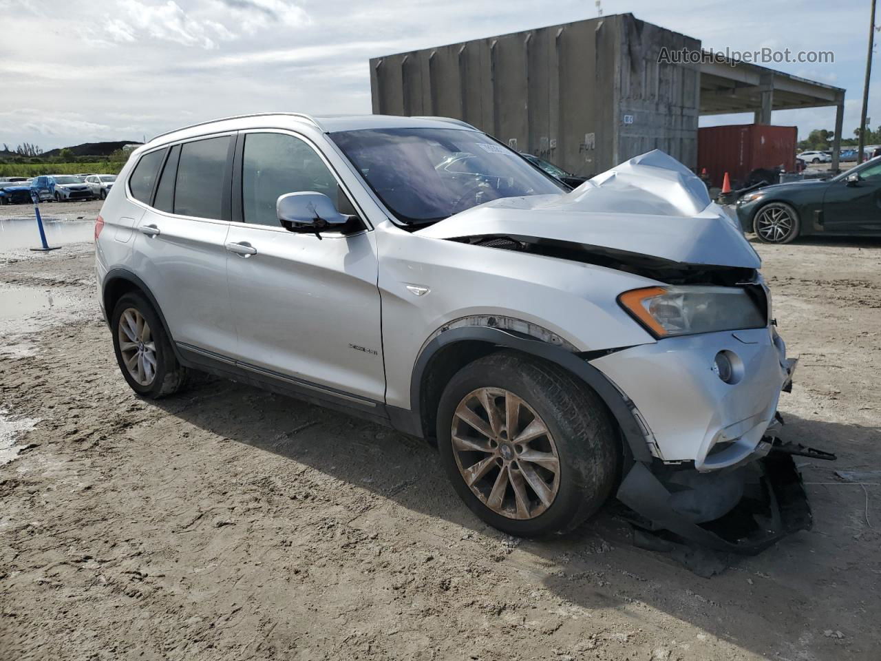 2011 Bmw X3 Xdrive28i Silver vin: 5UXWX5C51BL709532