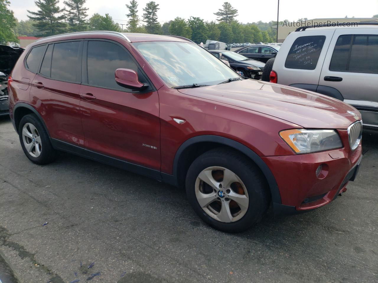 2011 Bmw X3 Xdrive28i Красный vin: 5UXWX5C51BL710132