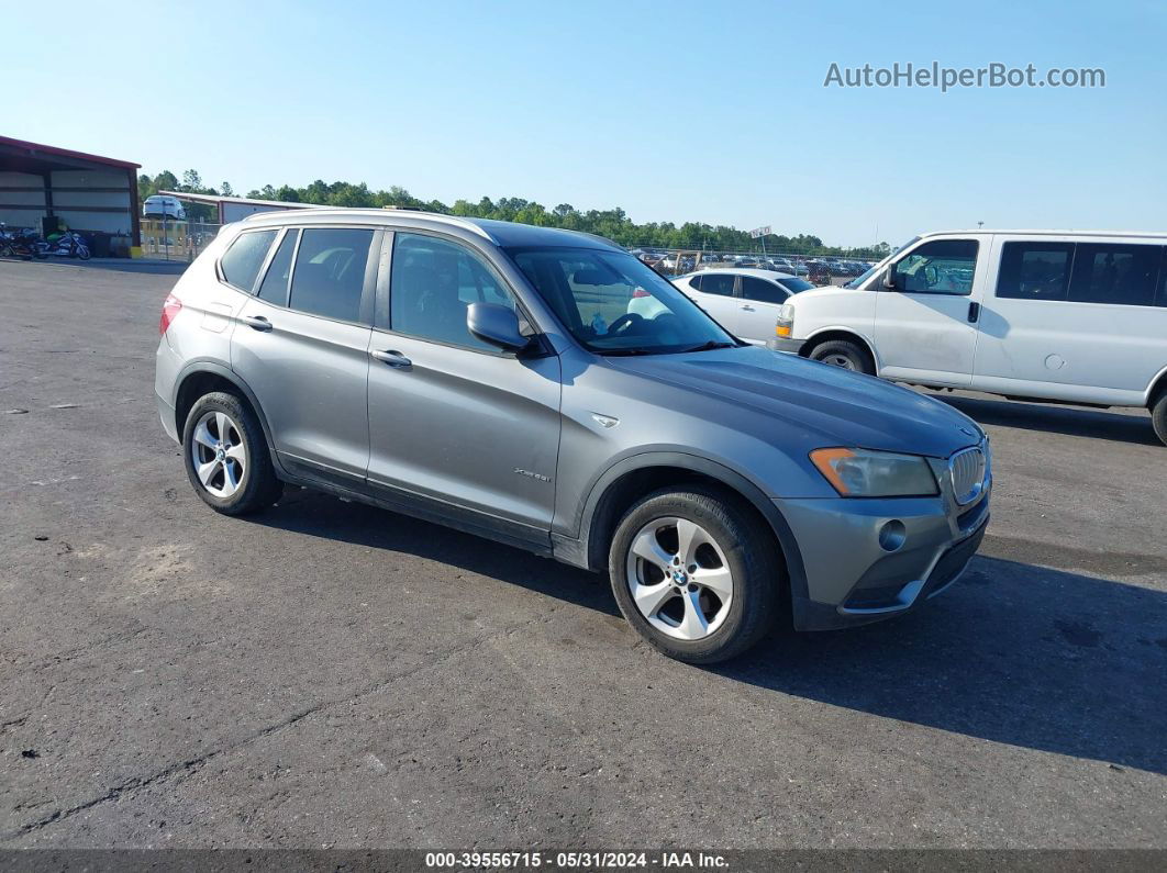 2011 Bmw X3 Xdrive28i Gray vin: 5UXWX5C51BL711717