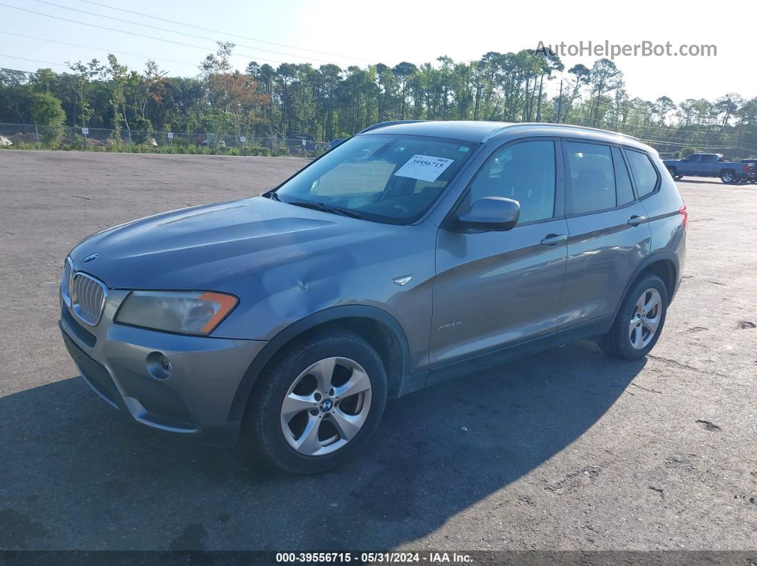 2011 Bmw X3 Xdrive28i Gray vin: 5UXWX5C51BL711717