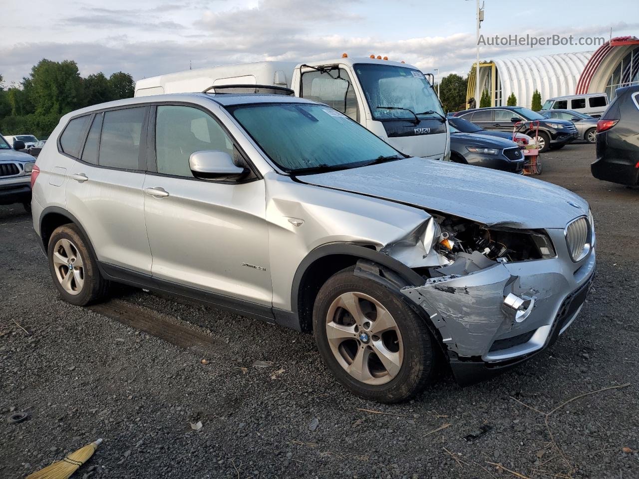 2011 Bmw X3 Xdrive28i Silver vin: 5UXWX5C51BL715170