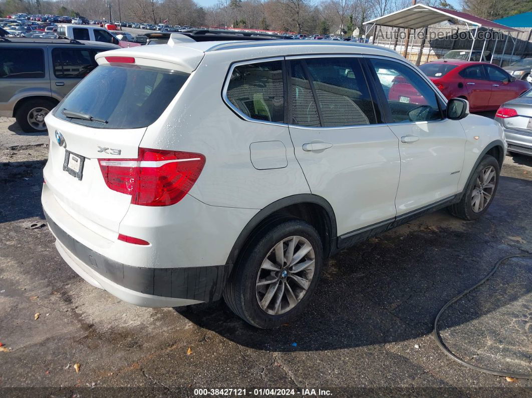 2011 Bmw X3 Xdrive28i White vin: 5UXWX5C52BL706557