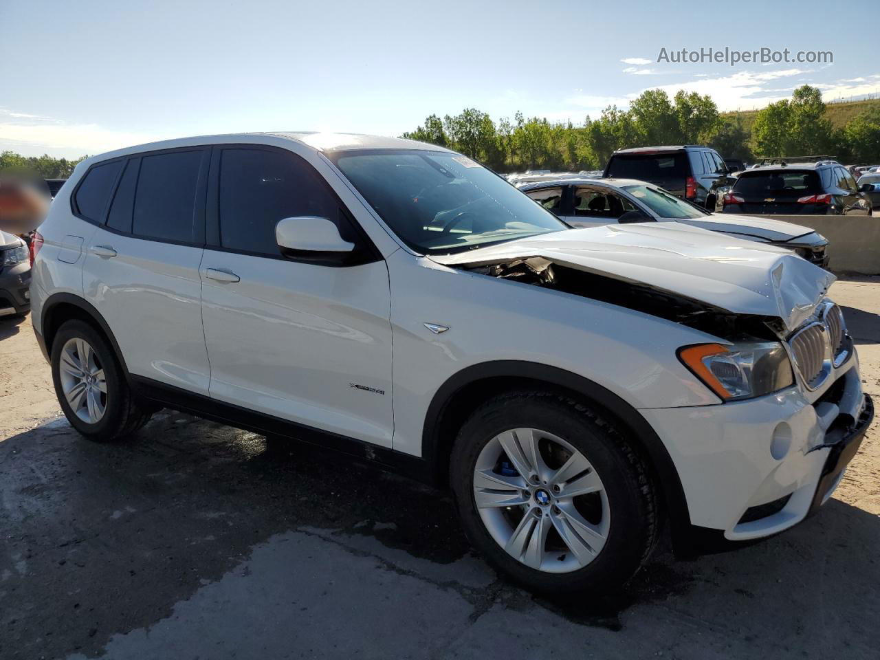 2011 Bmw X3 Xdrive28i White vin: 5UXWX5C52BL708194