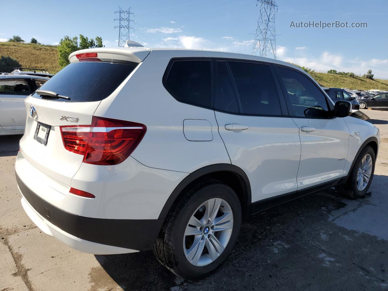 2011 Bmw X3 Xdrive28i White vin: 5UXWX5C52BL708194