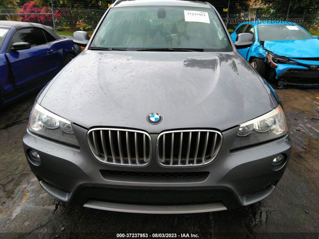 2011 Bmw X3 28i Gray vin: 5UXWX5C52BL712715