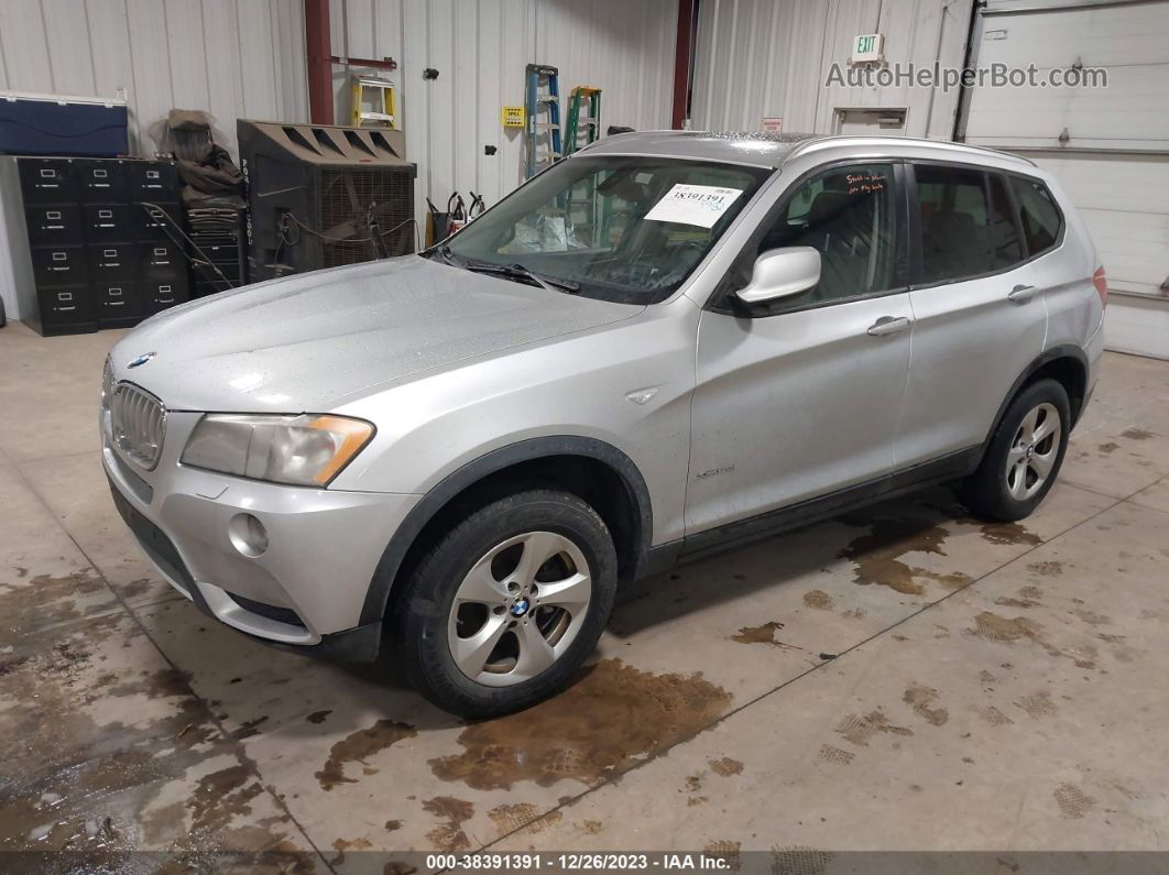 2011 Bmw X3 Xdrive28i Silver vin: 5UXWX5C53BL701061