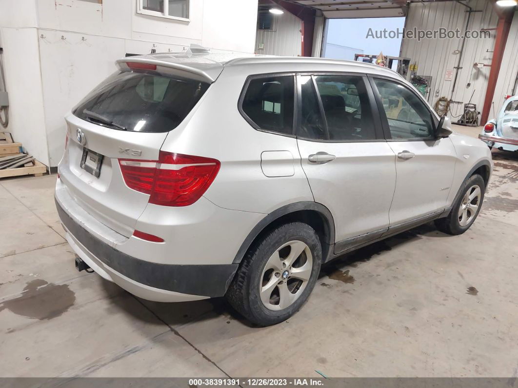 2011 Bmw X3 Xdrive28i Silver vin: 5UXWX5C53BL701061