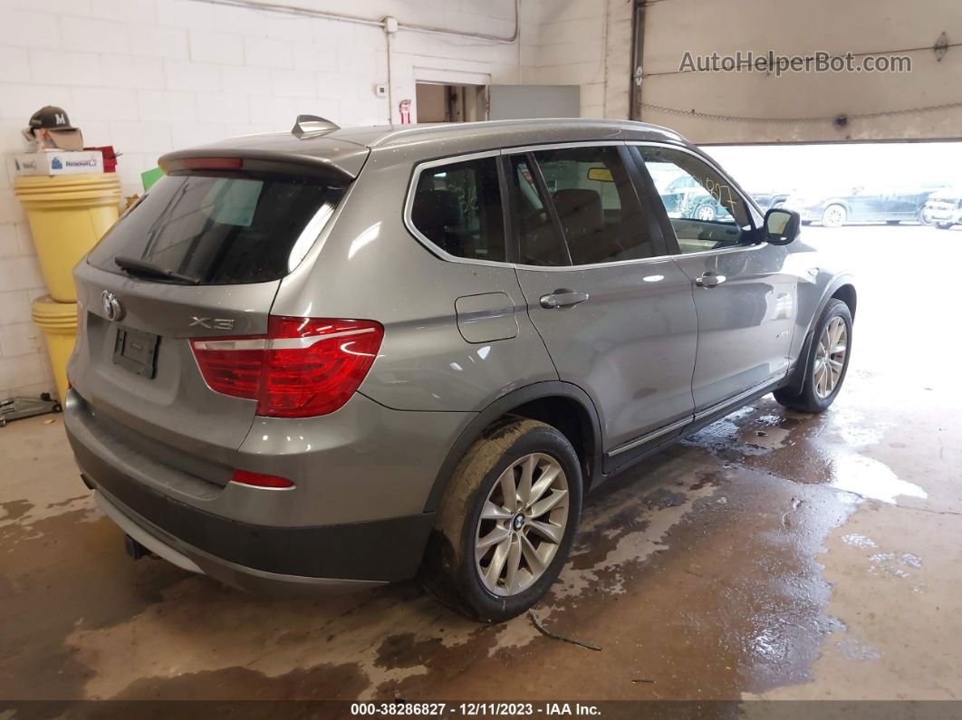 2011 Bmw X3 Xdrive28i Gray vin: 5UXWX5C53BL701075