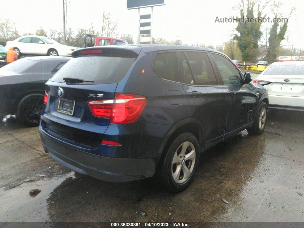 2011 Bmw X3 28i Blue vin: 5UXWX5C53BL701271