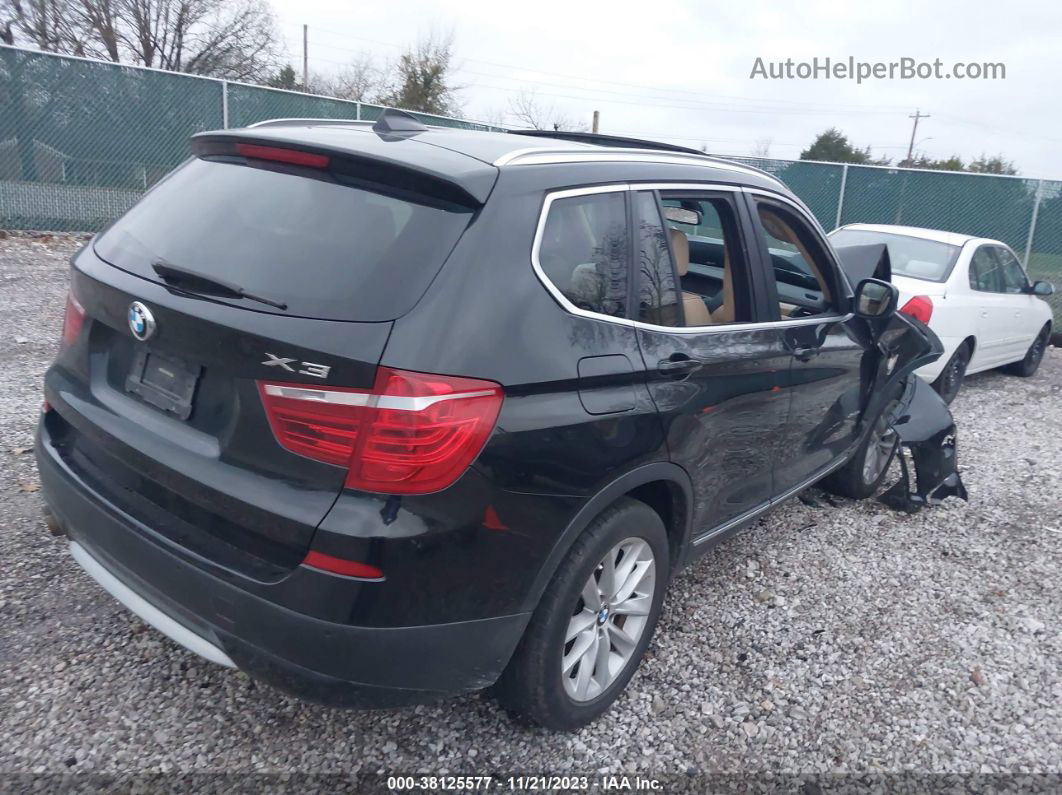 2011 Bmw X3 Xdrive28i Black vin: 5UXWX5C53BL701514