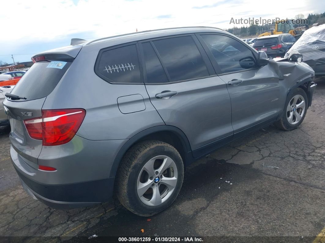 2011 Bmw X3 Xdrive28i Gray vin: 5UXWX5C53BL702260