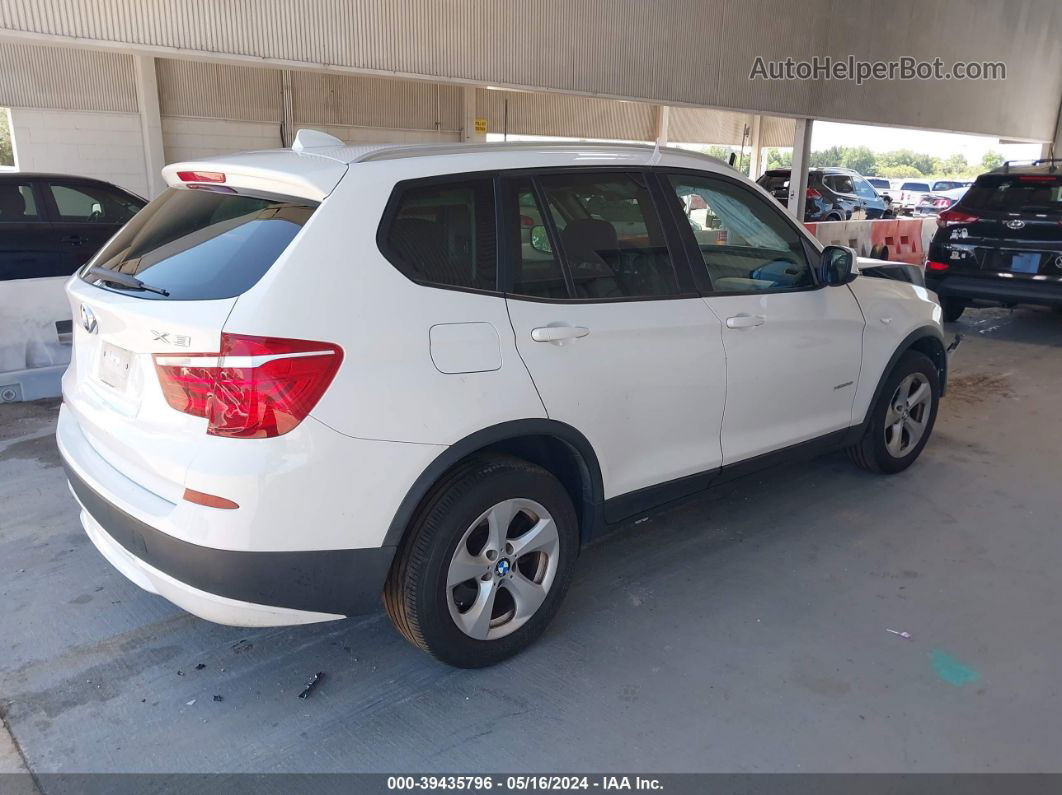 2011 Bmw X3 Xdrive28i White vin: 5UXWX5C53BL705305