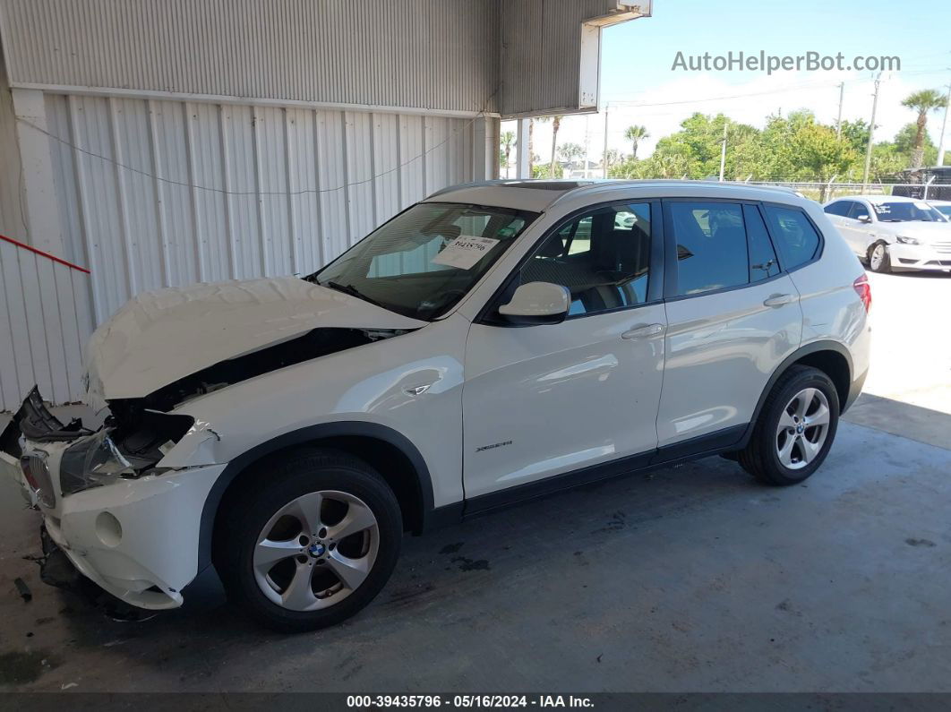 2011 Bmw X3 Xdrive28i White vin: 5UXWX5C53BL705305