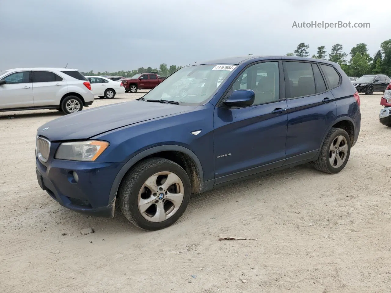 2011 Bmw X3 Xdrive28i Blue vin: 5UXWX5C53BL711167