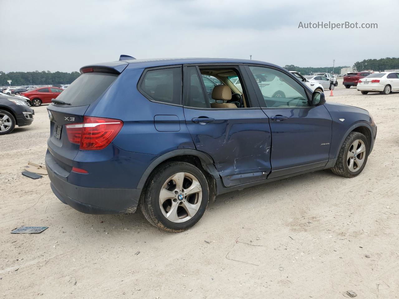 2011 Bmw X3 Xdrive28i Blue vin: 5UXWX5C53BL711167