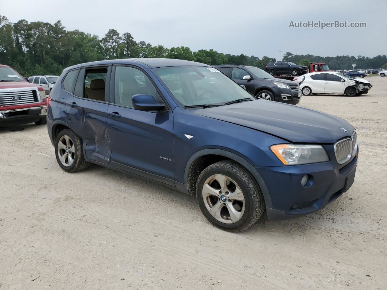 2011 Bmw X3 Xdrive28i Blue vin: 5UXWX5C53BL711167