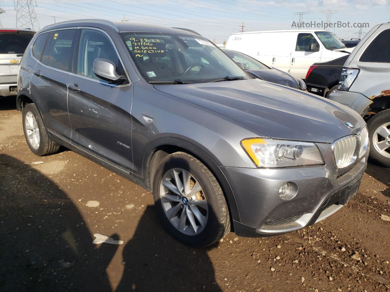 2011 Bmw X3 Xdrive28i Gray vin: 5UXWX5C53BL711508