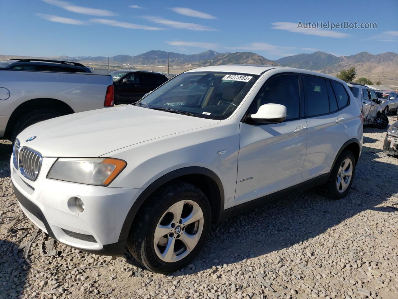 2011 Bmw X3 Xdrive28i White vin: 5UXWX5C53BL714070