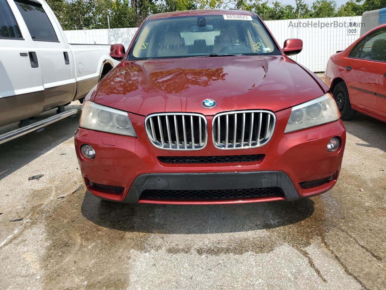 2011 Bmw X3 Xdrive28i Темно-бордовый vin: 5UXWX5C53BL715137