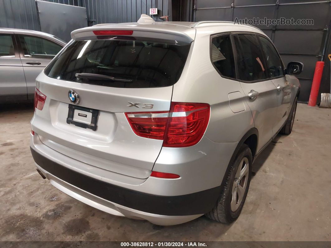 2011 Bmw X3 Xdrive28i Silver vin: 5UXWX5C53BL715218