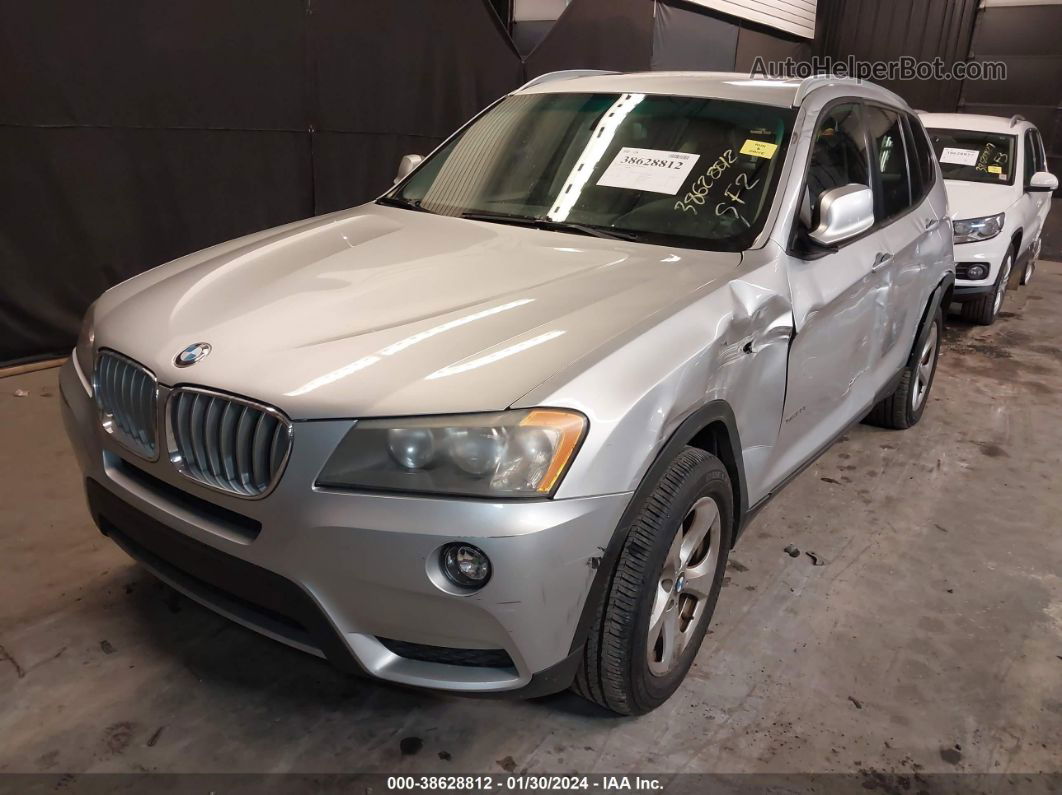 2011 Bmw X3 Xdrive28i Silver vin: 5UXWX5C53BL715218