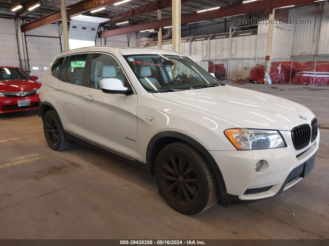 2011 Bmw X3 Xdrive28i White vin: 5UXWX5C53BLW14244