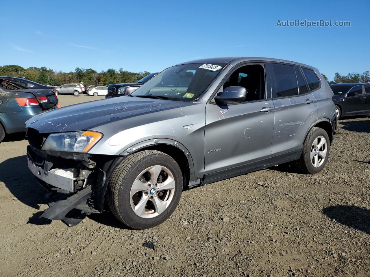 2011 Bmw X3 Xdrive28i Gray vin: 5UXWX5C54BL703014