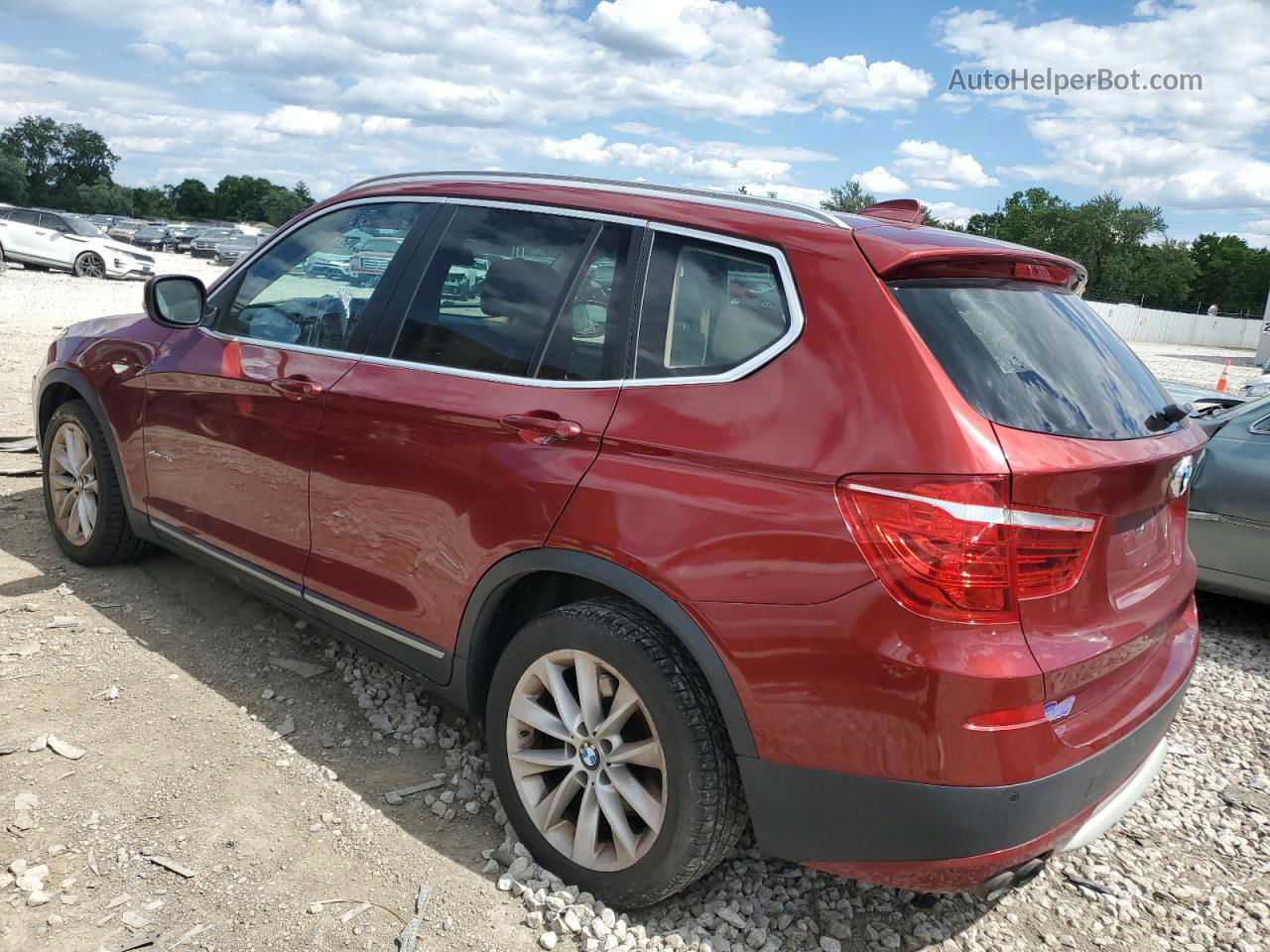 2011 Bmw X3 Xdrive28i Burgundy vin: 5UXWX5C54BL706107