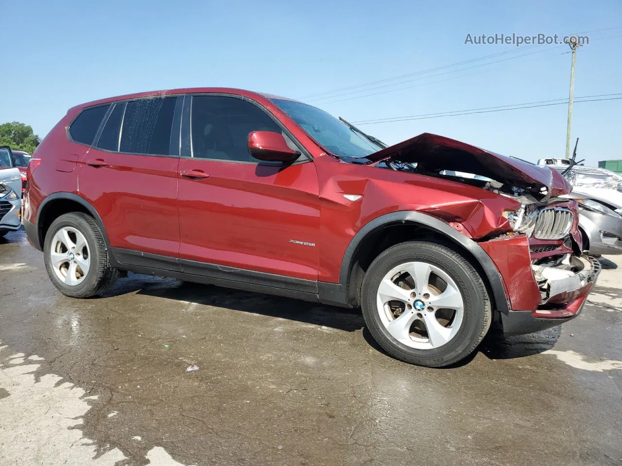 2011 Bmw X3 Xdrive28i Red vin: 5UXWX5C54BL710738