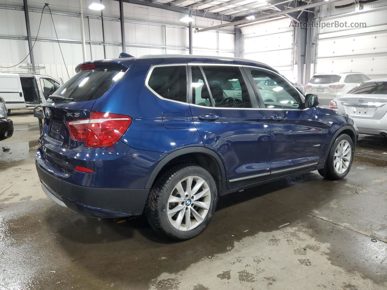 2011 Bmw X3 Xdrive28i Синий vin: 5UXWX5C54BL711002