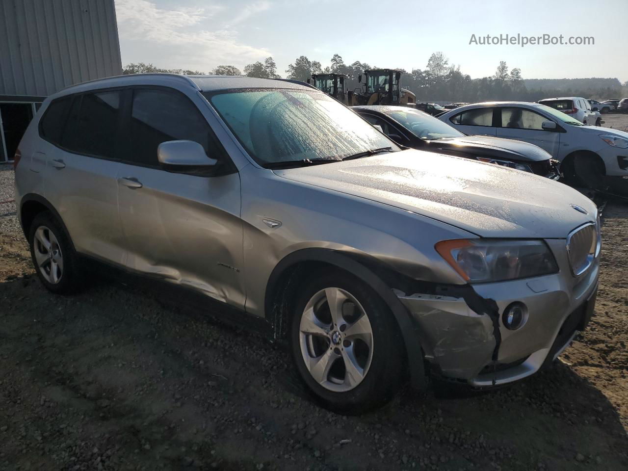 2011 Bmw X3 Xdrive28i Silver vin: 5UXWX5C54BL714742