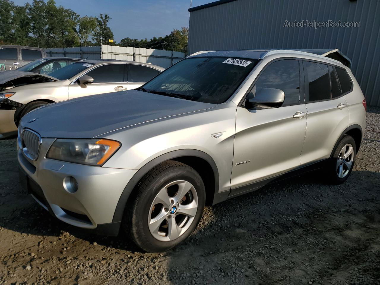 2011 Bmw X3 Xdrive28i Silver vin: 5UXWX5C54BL714742