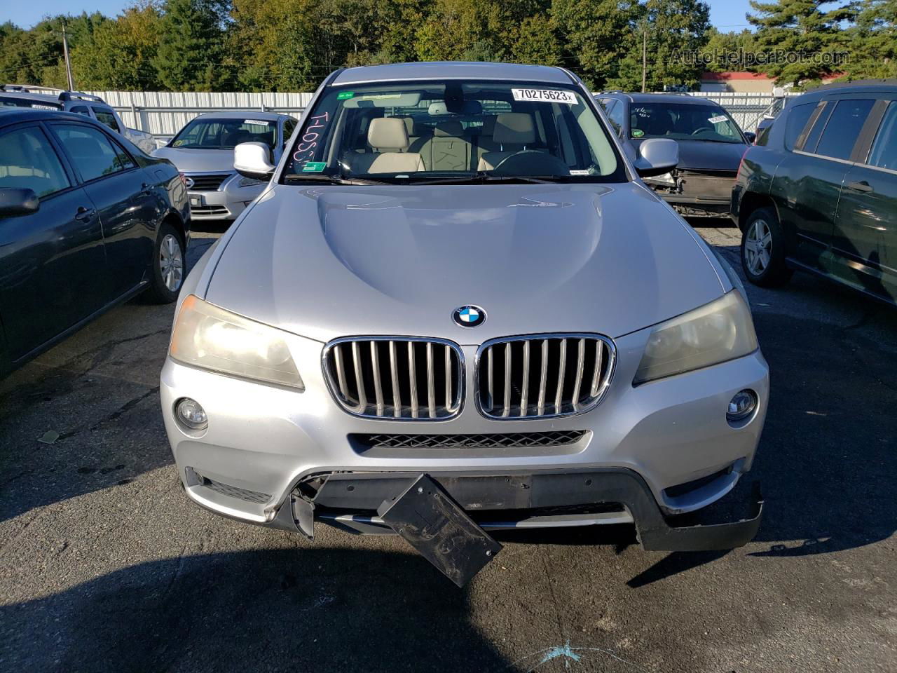 2011 Bmw X3 Xdrive28i Silver vin: 5UXWX5C55BL700381