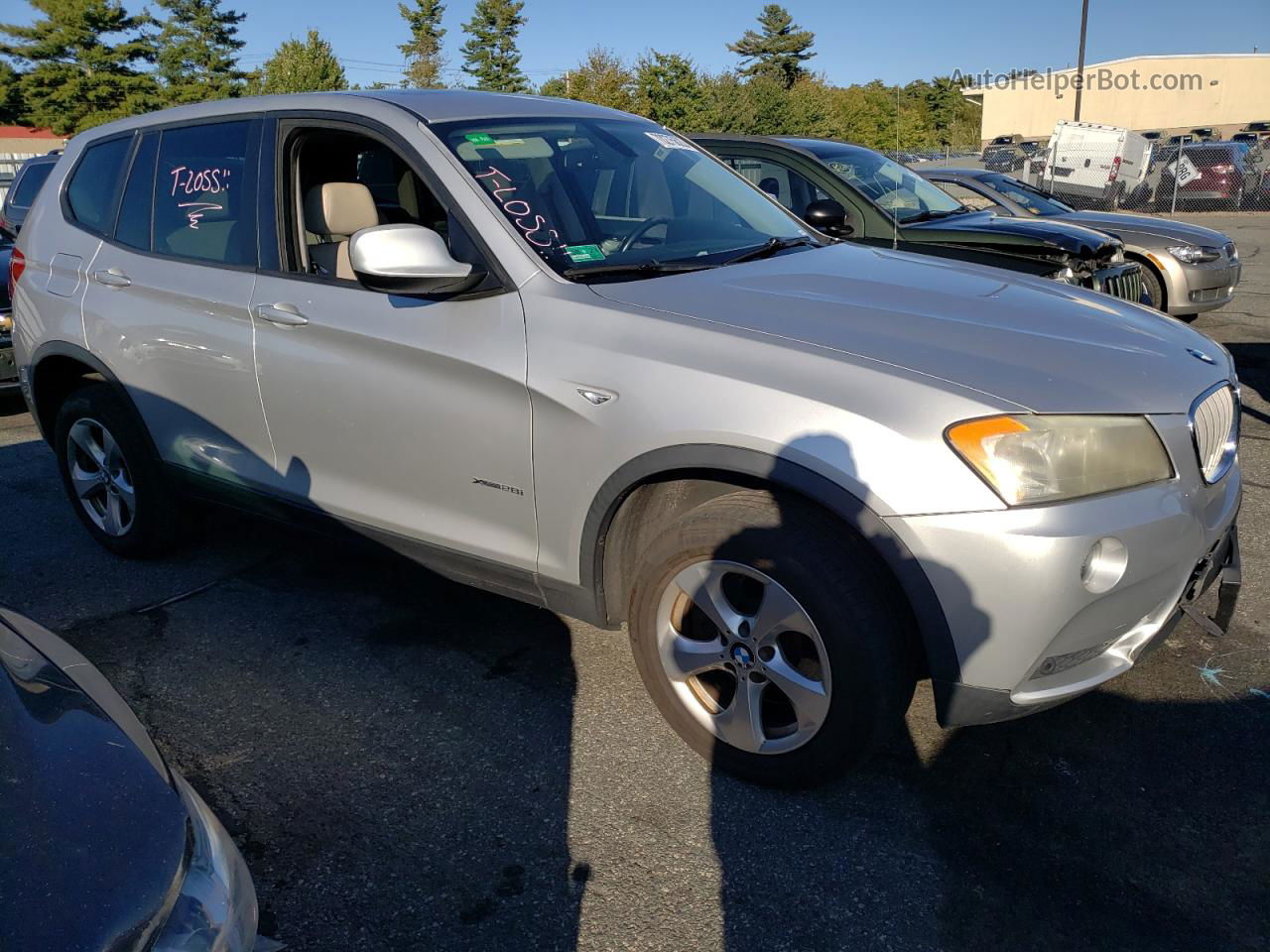 2011 Bmw X3 Xdrive28i Silver vin: 5UXWX5C55BL700381