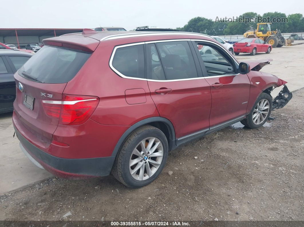 2011 Bmw X3 Xdrive28i Темно-бордовый vin: 5UXWX5C55BL702356