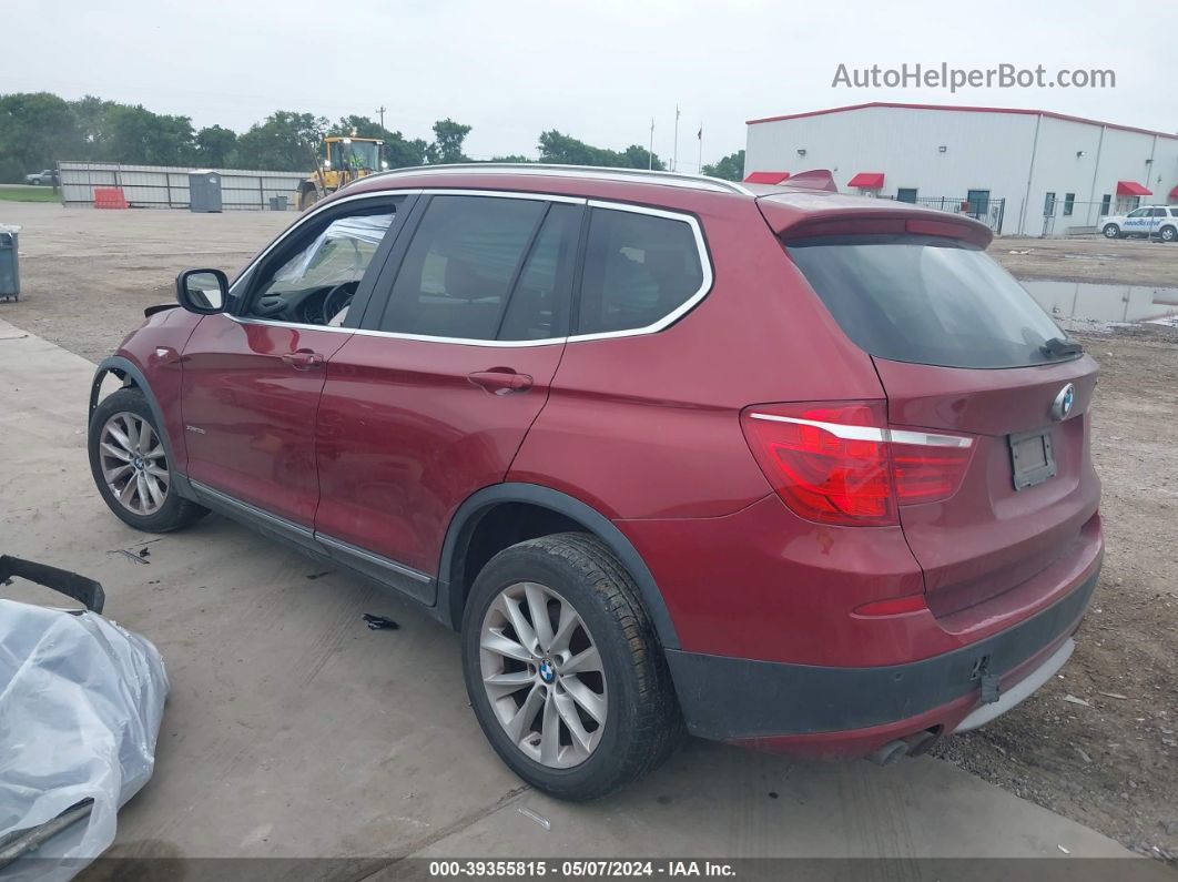 2011 Bmw X3 Xdrive28i Maroon vin: 5UXWX5C55BL702356