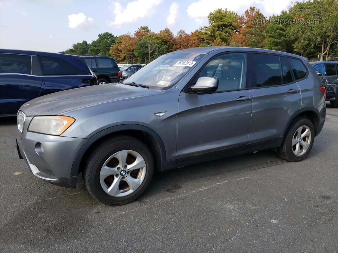 2011 Bmw X3 Xdrive28i Gray vin: 5UXWX5C55BL705015