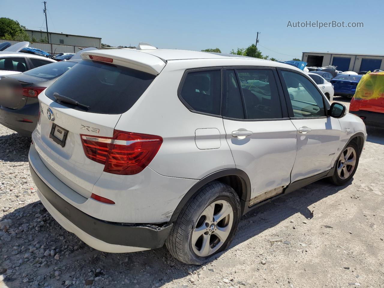 2011 Bmw X3 Xdrive28i White vin: 5UXWX5C55BL706617