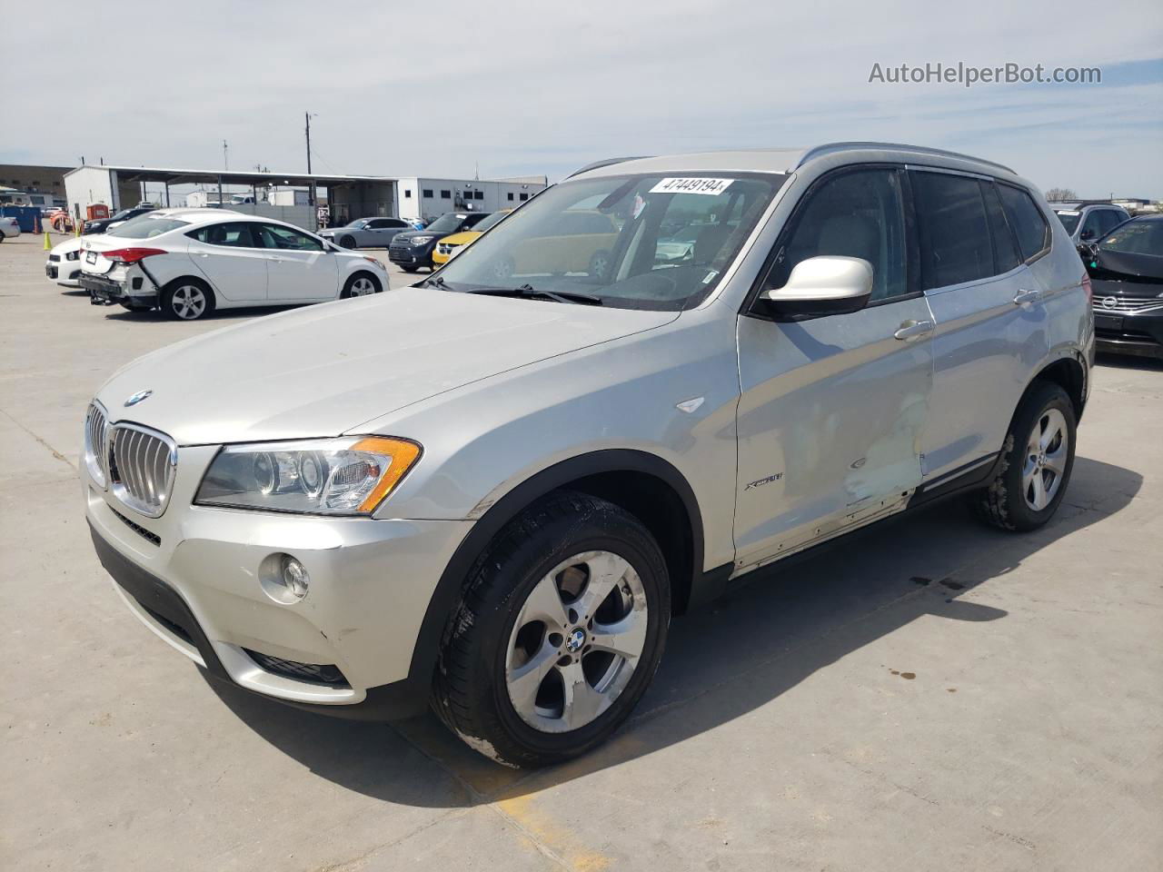 2011 Bmw X3 Xdrive28i Silver vin: 5UXWX5C55BL708660