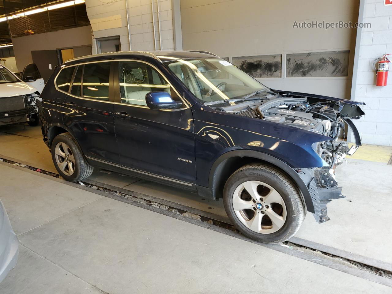 2011 Bmw X3 Xdrive28i Blue vin: 5UXWX5C55BL710067